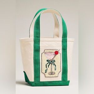 BNWT ANTHROPOLOGIE The Hartley Canvas Tote MARTINI